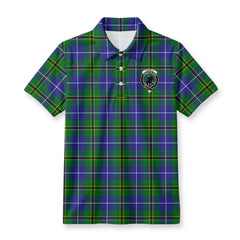 Turnbull Hunting Tartan Crest Birdseye Mesh Polo Shirt