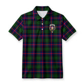 Urquhart Modern Tartan Crest Birdseye Mesh Polo Shirt
