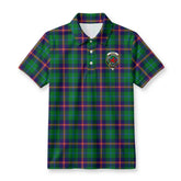 Young Modern Tartan Crest Birdseye Mesh Polo Shirt