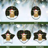 MacDiarmid Tartan Christmas Ceramic Ornament - Highland Cows Style