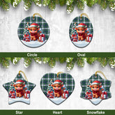 MacKenzie Dress Ancient Tartan Christmas Ceramic Ornament - Highland Cow Winter Style