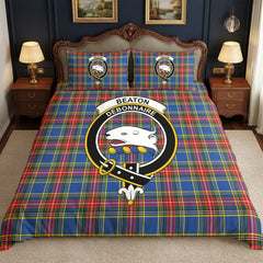 Beaton Modern Tartan Crest Bedding Set