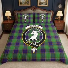 Colville Tartan Crest Bedding Set