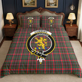 Cumming Hunting Modern Tartan Crest Bedding Set