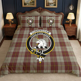 Cunningham Burgundy Dancers Tartan Crest Bedding Set