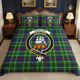 Duncan Modern Tartan Crest Bedding Set