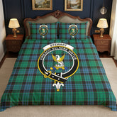 Stewart Old Ancient Tartan Crest Bedding Set