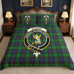 Stewart Old Modern Tartan Crest Bedding Set