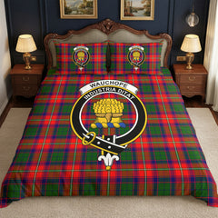 Wauchope (or Waugh) Tartan Crest Bedding Set