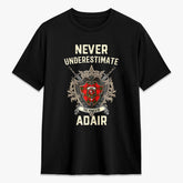 Adair Modern Tartan Crest 2D T-shirt - Never Underestimate Style