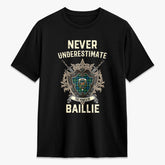 Baillie Ancient Tartan Crest 2D T-shirt - Never Underestimate Style