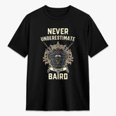 Baird Modern Tartan Crest 2D T-shirt - Never Underestimate Style