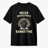 Bannatyne Tartan Crest 2D T-shirt - Never Underestimate Style