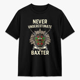 Baxter Modern Tartan Crest 2D T-shirt - Never Underestimate Style