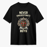 Boyd Modern Tartan Crest 2D T-shirt - Never Underestimate Style