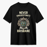 Brisbane Tartan Crest 2D T-shirt - Never Underestimate Style