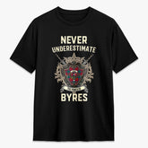 Byres Tartan Crest 2D T-shirt - Never Underestimate Style
