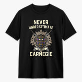Carnegie Ancient Tartan Crest 2D T-shirt - Never Underestimate Style