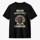 Carnegie Modern Tartan Crest 2D T-shirt - Never Underestimate Style