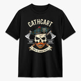 Cathcart Tartan Crest 2D T-shirt - Alba Skull Style
