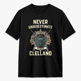 Clelland Tartan Crest 2D T-shirt - Never Underestimate Style