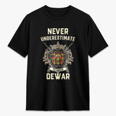 Dewar Tartan Crest 2D T-shirt - Never Underestimate Style