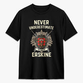 Erskine Modern Tartan Crest 2D T-shirt - Never Underestimate Style