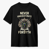 Forsyth Modern Tartan Crest 2D T-shirt - Never Underestimate Style