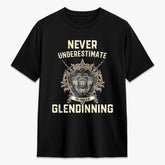 Glendinning Tartan Crest 2D T-shirt - Never Underestimate Style