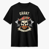Grant Ancient Tartan Crest 2D T-shirt - Alba Skull Style