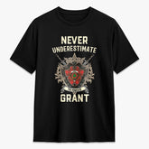 Grant Weathered Tartan Crest 2D T-shirt - Never Underestimate Style