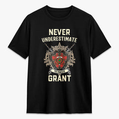 Grant Weathered  Tartan Crest 2D T-shirt - Never Underestimate Style