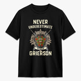 Grierson Tartan Crest 2D T-shirt - Never Underestimate Style