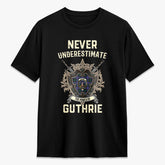 Guthrie Modern Tartan Crest 2D T-shirt - Never Underestimate Style
