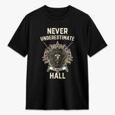Hall Tartan Crest 2D T-shirt - Never Underestimate Style