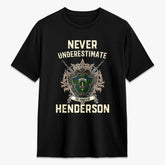 Henderson Modern Tartan Crest 2D T-shirt - Never Underestimate Style