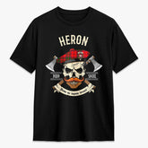 Heron Tartan Crest 2D T-shirt - Alba Skull Style