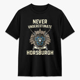 Horsburgh Tartan Crest 2D T-shirt - Never Underestimate Style