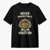 Houston Tartan Crest 2D T-shirt - Never Underestimate Style