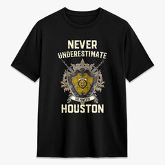 Houston Tartan Crest 2D T-shirt - Never Underestimate Style