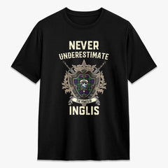 Inglis Modern Tartan Crest 2D T-shirt - Never Underestimate Style