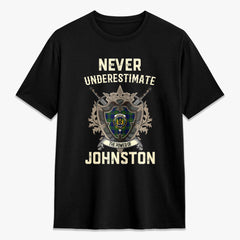 Johnston Modern Tartan Crest 2D T-shirt - Never Underestimate Style