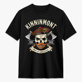 Kinninmont Tartan Crest 2D T-shirt - Alba Skull Style