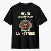 Livingstone Tartan Crest 2D T-shirt - Never Underestimate Style