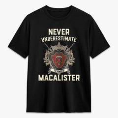 MacAlister Modern Tartan Crest 2D T-shirt - Never Underestimate Style