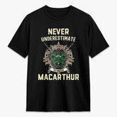 MacArthur Ancient Tartan Crest 2D T-shirt - Never Underestimate Style