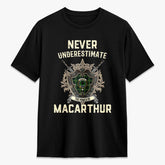 MacArthur Modern Tartan Crest 2D T-shirt - Never Underestimate Style