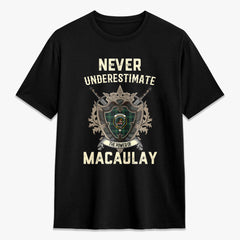 MacAulay Hunting Ancient Tartan Crest 2D T-shirt - Never Underestimate Style