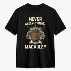 MacAuley Ancient Tartan Crest 2D T-shirt - Never Underestimate Style