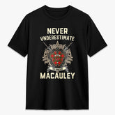MacAuley Modern Tartan Crest 2D T-shirt - Never Underestimate Style